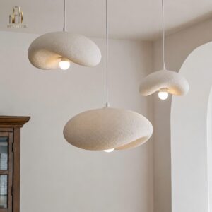 Đèn thả Wabi-sabi đám mây phong cách Nhật Bản