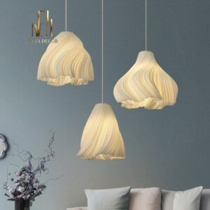 Đèn thả mây lụa 3D