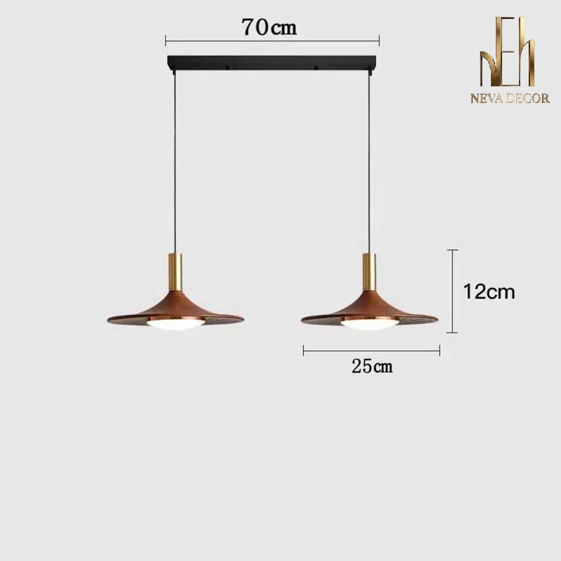 Đèn thả đĩa bay màu óc chó - Ảnh 6