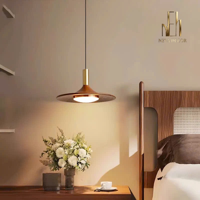 Đèn thả đĩa bay màu óc chó - Ảnh 2