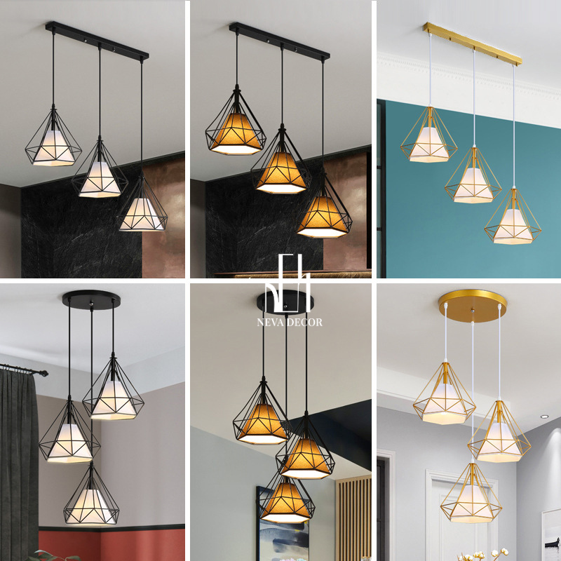 Đèn Thả Trần Kim Cương Phong Cách Loft - Ảnh 2