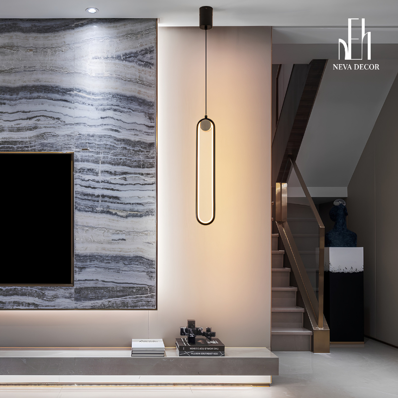 Đèn Thả LED Trụ Oval Bắc Âu - Ảnh 3