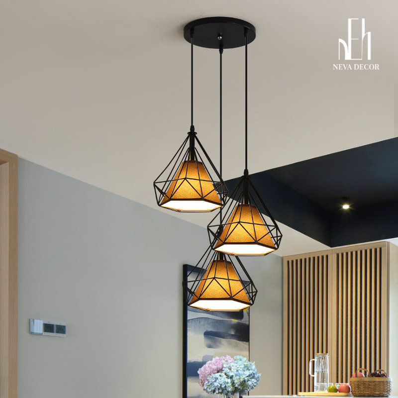 Đèn Thả Trần Kim Cương Phong Cách Loft - Ảnh 5