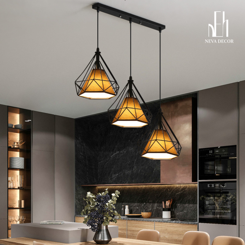 Đèn Thả Trần Kim Cương Phong Cách Loft - Ảnh 6