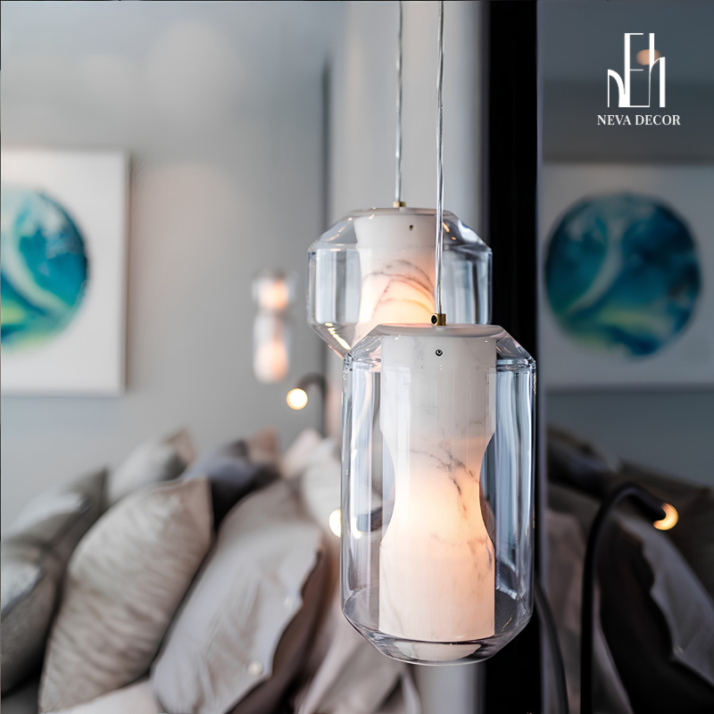 Đèn Thả Trần Marble Glass Cao Cấp - Ảnh 3