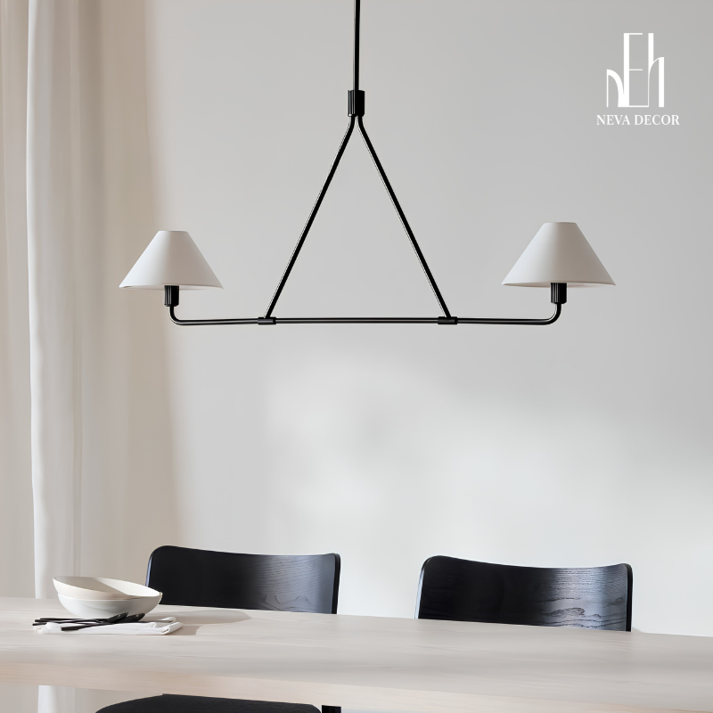 Đèn chùm Hampton chụp vải - Ảnh 3