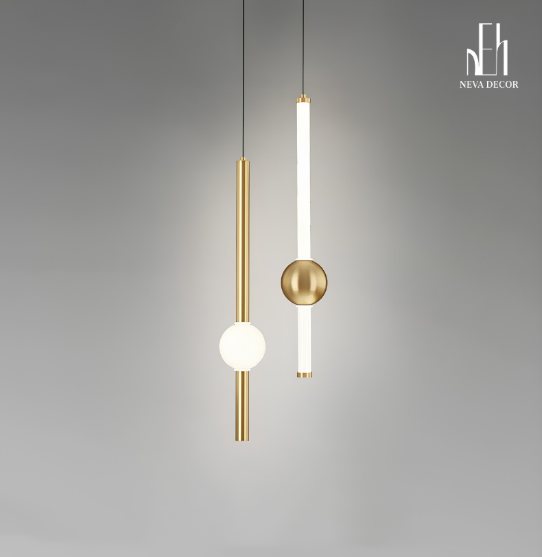 Đèn Thả LED Thanh Dài Bi Cầu Bắc Âu Sang Trọng - Ảnh 3