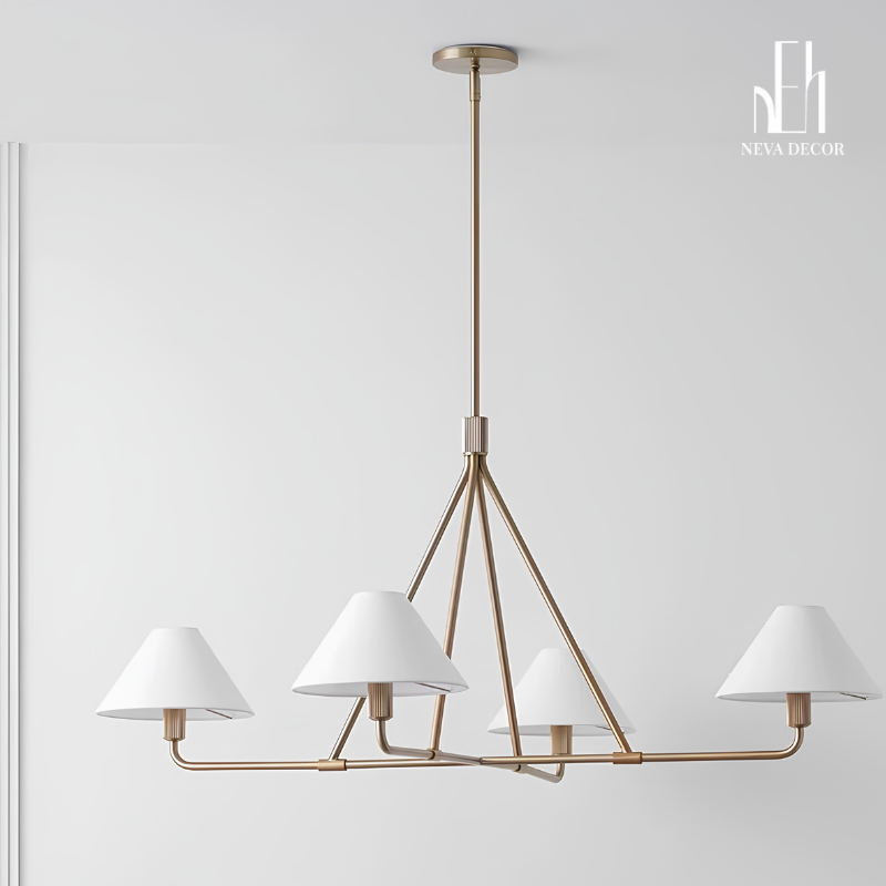 Đèn chùm Hampton chụp vải - Ảnh 4