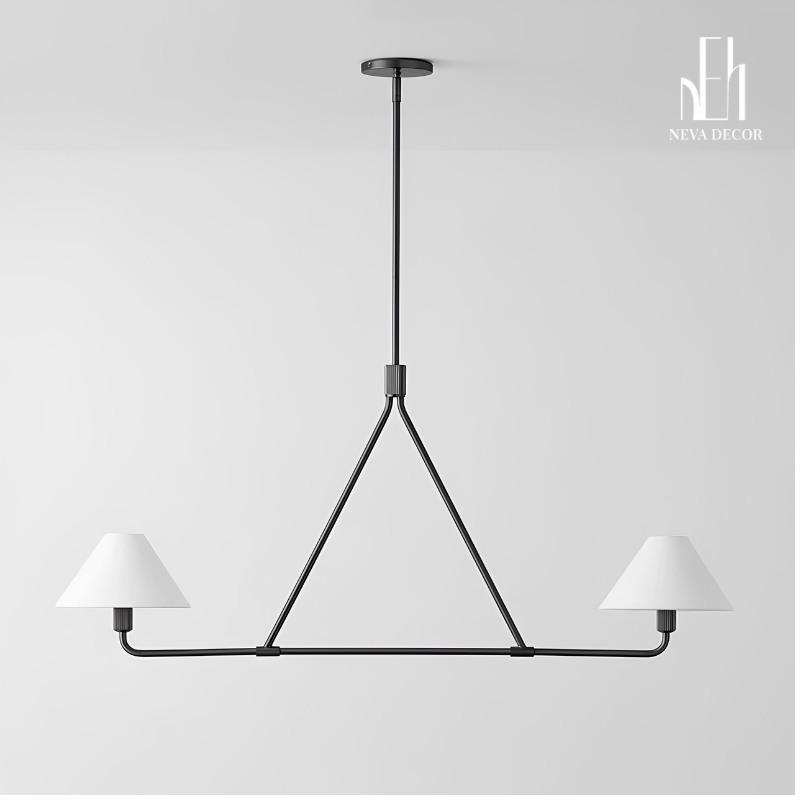 Đèn chùm Hampton chụp vải - Ảnh 5