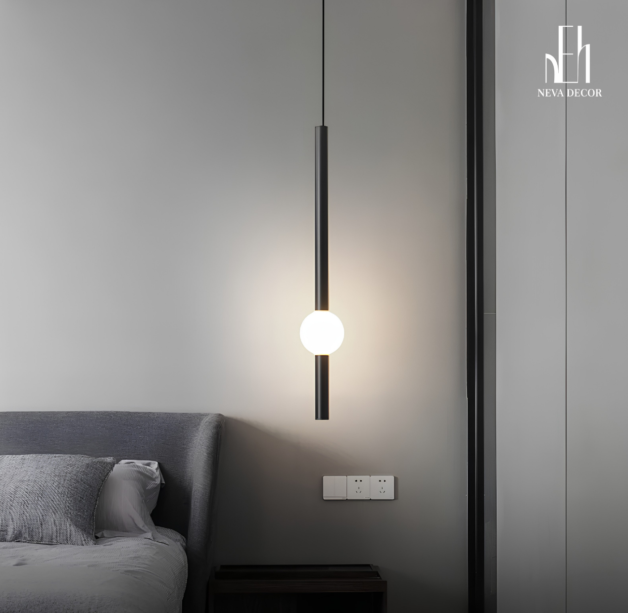 Đèn Thả LED Thanh Dài Bi Cầu Bắc Âu Sang Trọng - Ảnh 5