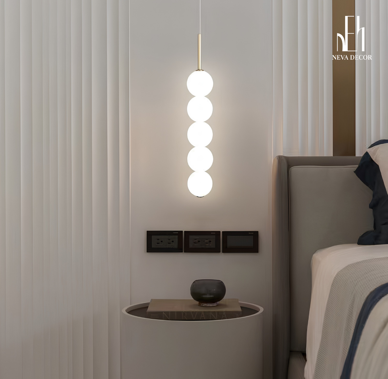 Đèn thả LED bi cầu Bắc Âu - Ảnh 7