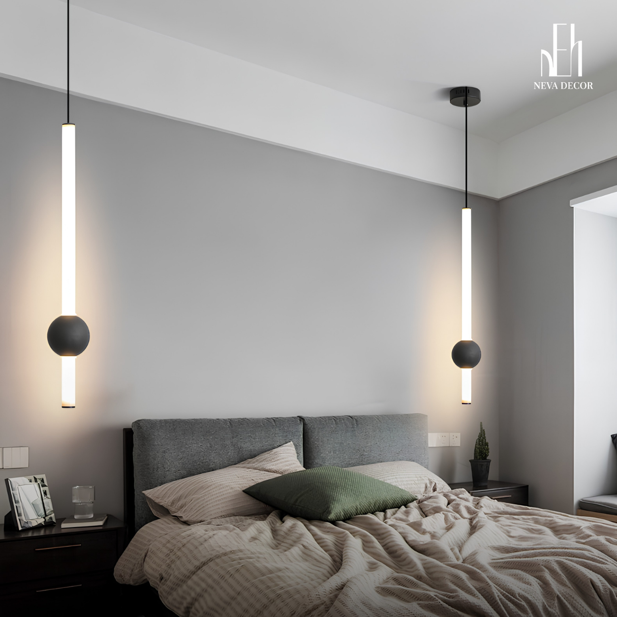 Đèn Thả LED Thanh Dài Bi Cầu Bắc Âu Sang Trọng - Ảnh 6