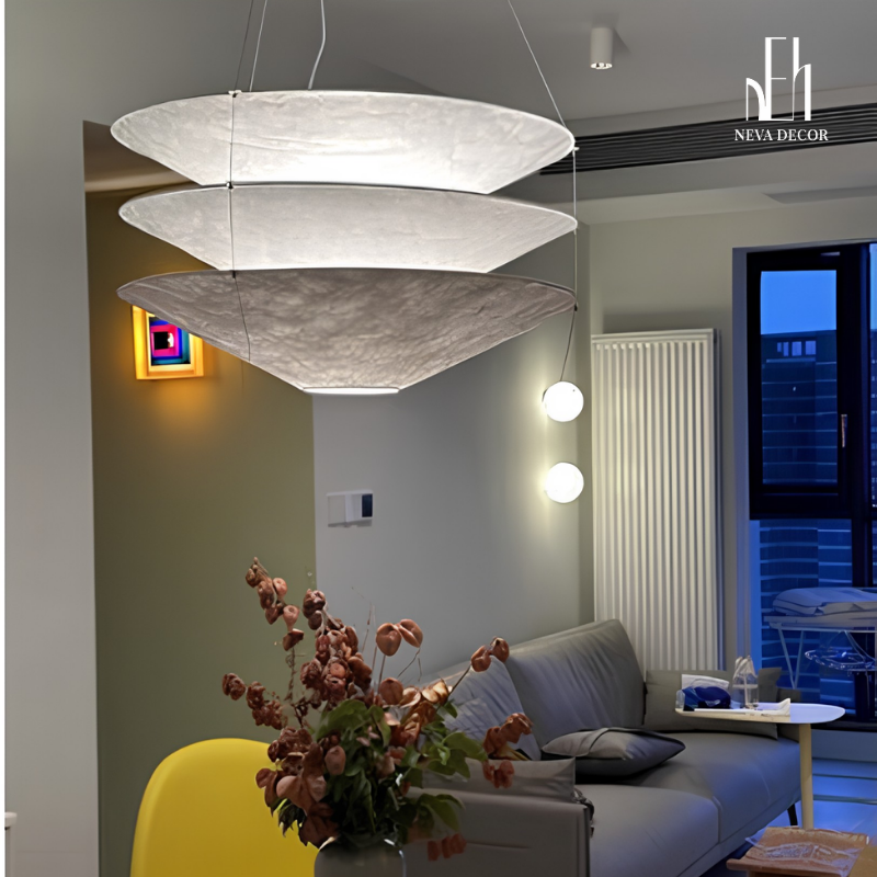 Đèn Thả Giấy Da Cừu Wabi-Sabi 3 Tầng - Ảnh 8