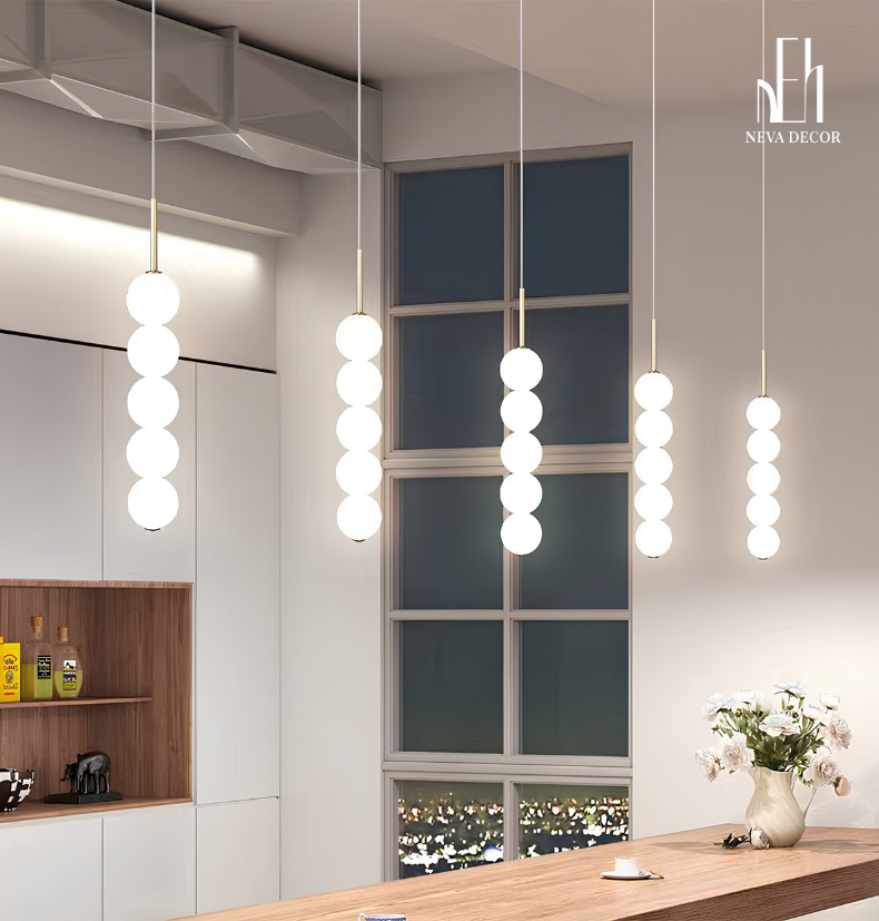 Đèn thả LED bi cầu Bắc Âu - Ảnh 10