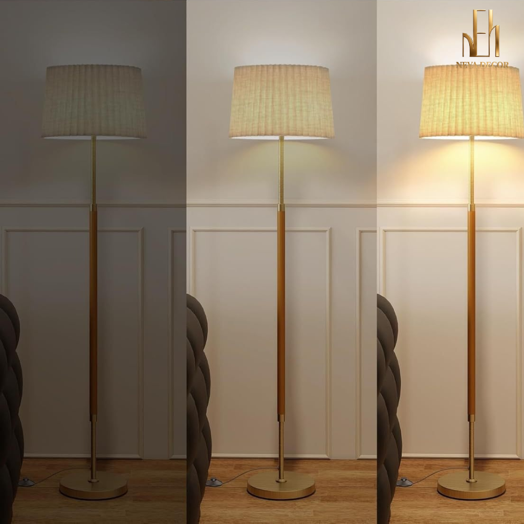 Đèn Cây Chao Vải Elegant Gold – Floor Lamp - Ảnh 2