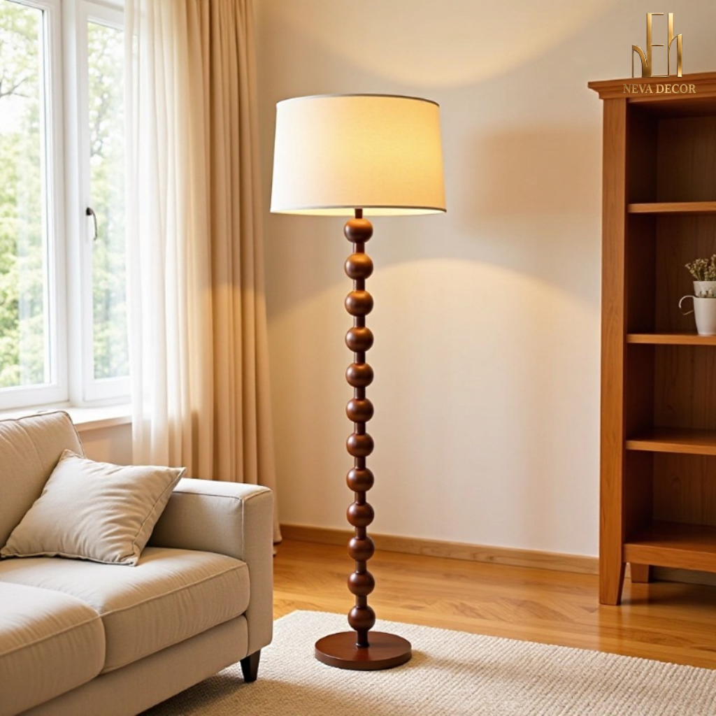 Đèn Cây Gỗ Chuỗi Hạt Wooden Pearl - Ảnh 6