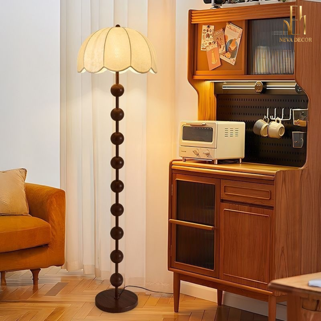 Đèn Cây Gỗ Chuỗi Hạt Wooden Pearl - Ảnh 7