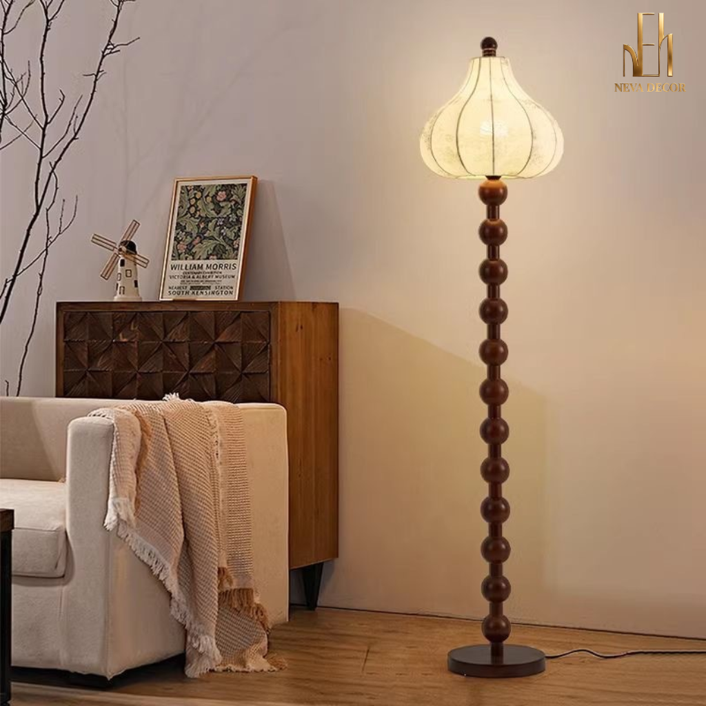 Đèn Cây Gỗ Chuỗi Hạt Wooden Pearl - Ảnh 8